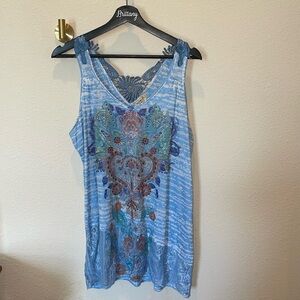 One World Embellished Tank Top